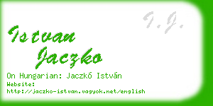 istvan jaczko business card